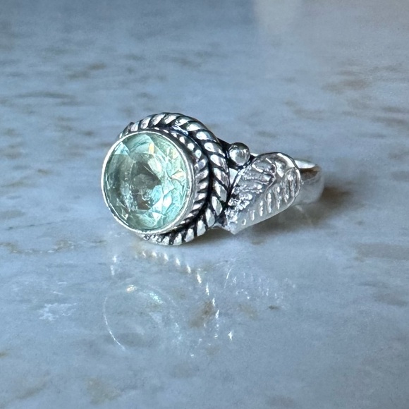 NWOT Sundance Nestled in Nature Ring Green Amethyst Sterling Silver